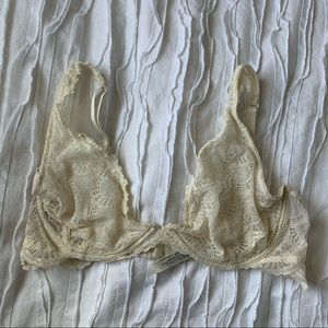 Free people intimate white lace bra